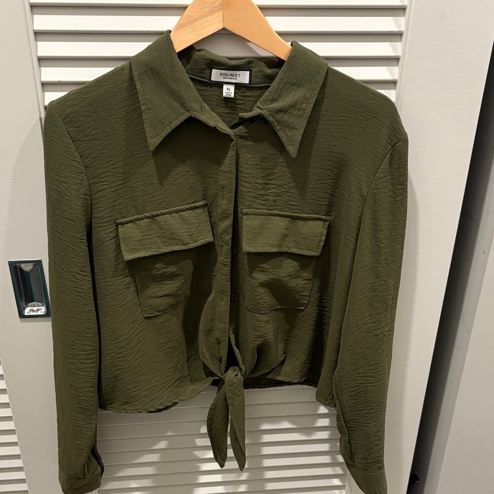 Discreet Olive Green Shirt